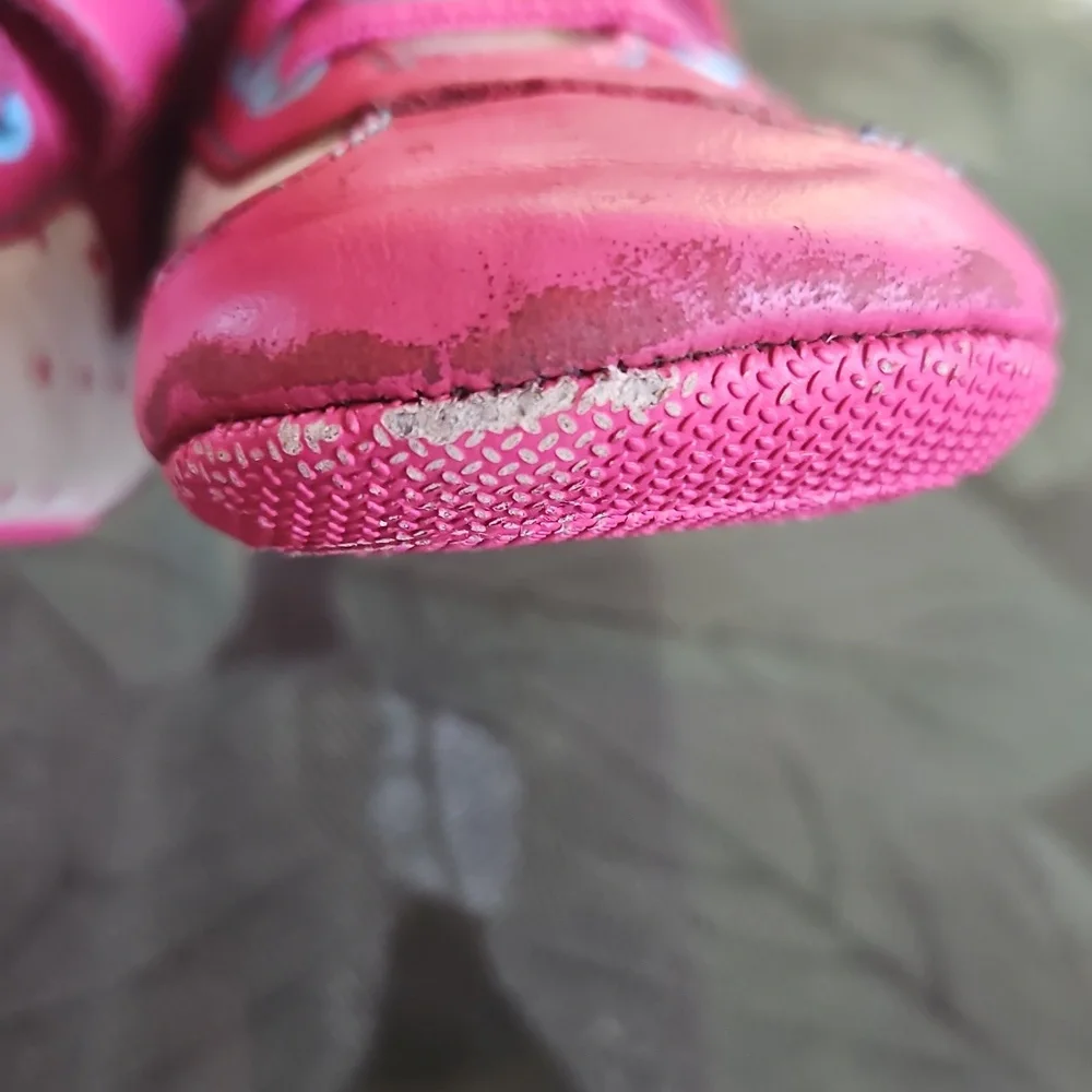 Robeez leather Pink & White Kids Shoes with Stars size US 3